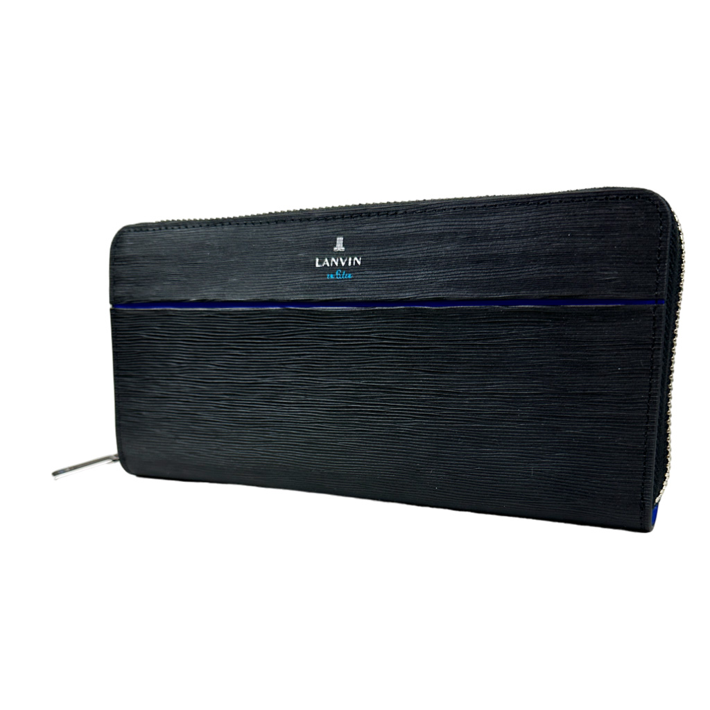 LANVIN en Bleu ランバンオンブルー ロージュ 長財布 メンズ 春 レザー 本革 516606 Loge ロングウォレット ...