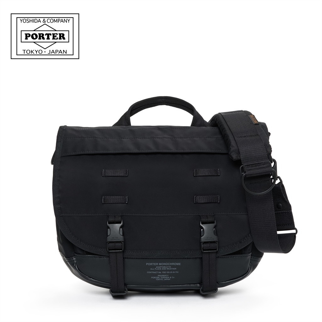 STUSSY × PORTER エナメル メッセンジャーバッグ 黒 PORTER ポーター モノクローム メッセンジャーバッグ(S) 755-19847 10