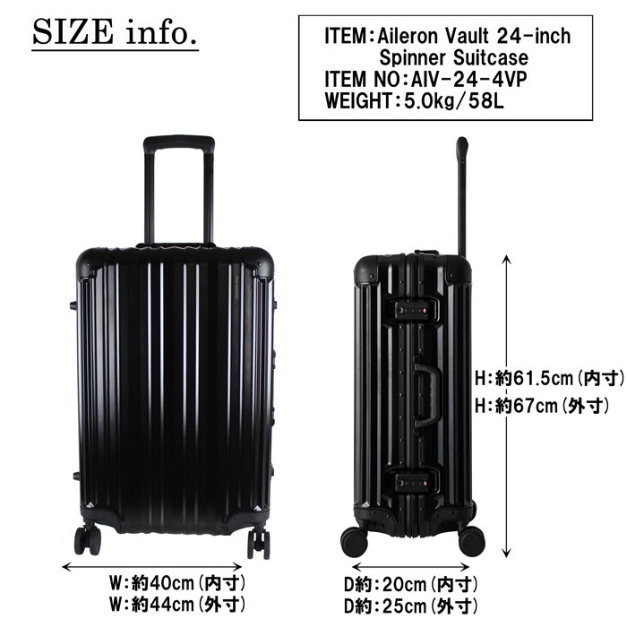 ノベルティ特典】 リカルド エルロン ボールト スーツケース 58L TSA