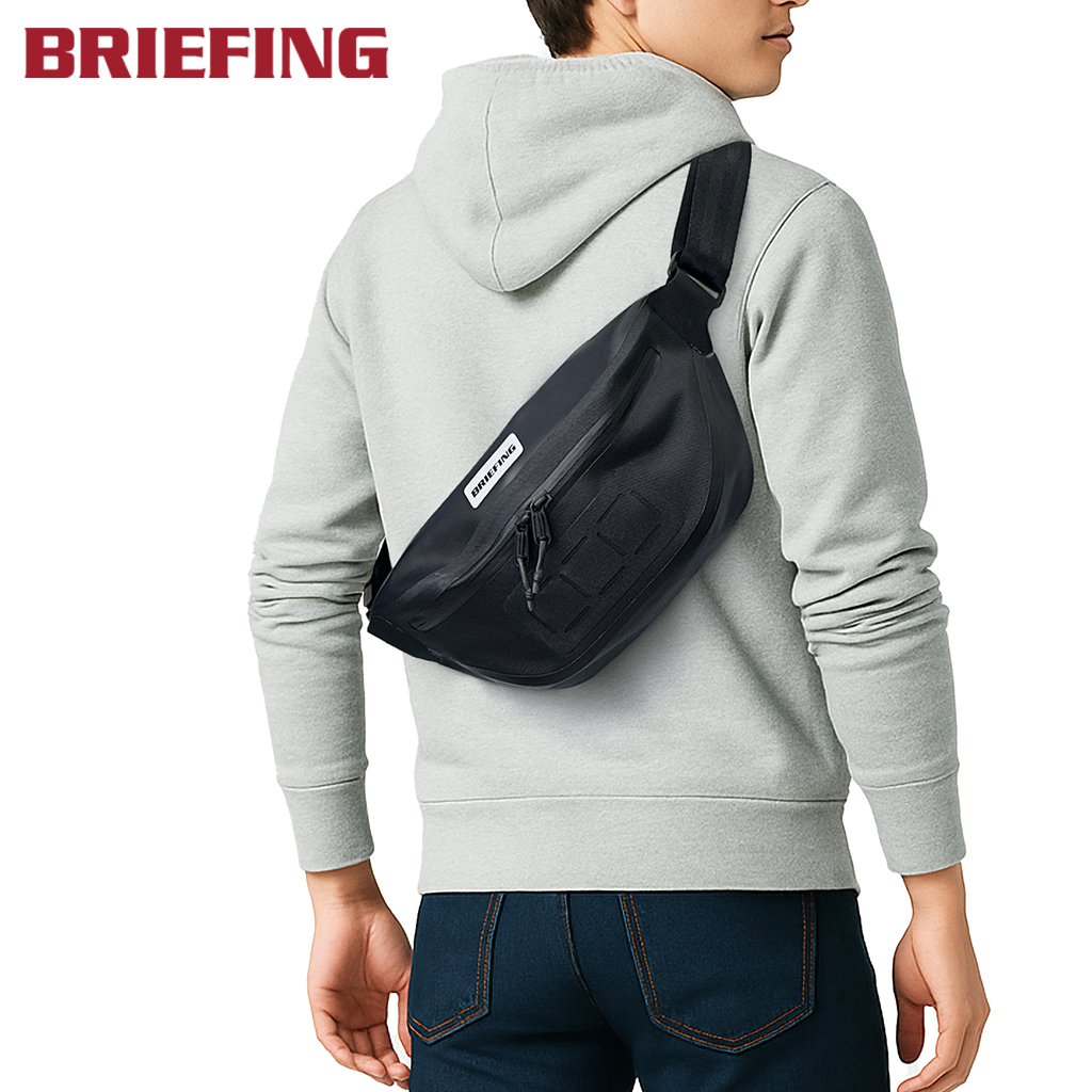 未使用級 BRIEFING ボディバッグ FANNY PACK 黒 ブラック BRIEFING（ブリーフィング） バッグ メンズ レディース ショルダー
