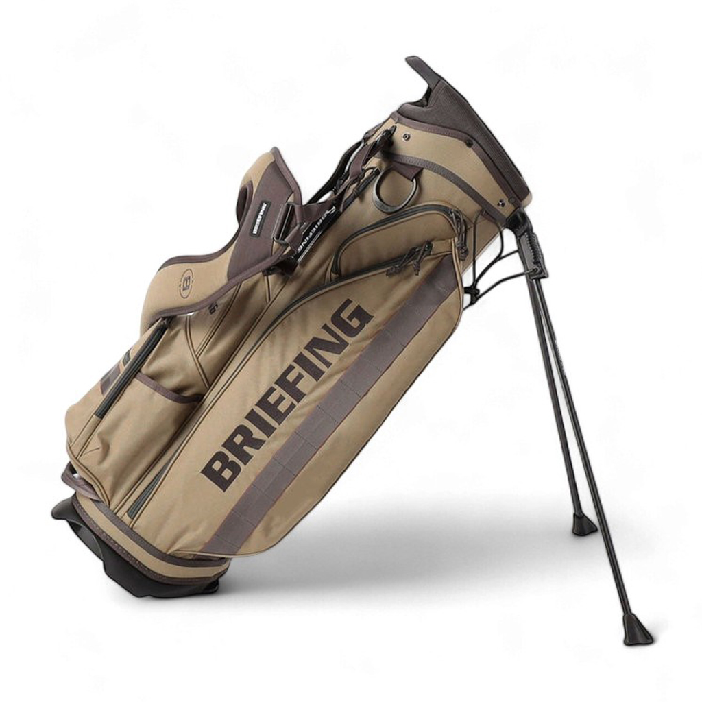 BRIEFING GOLF キャディバッグ（色：カーキ系）｜ゴルフ用バッグ