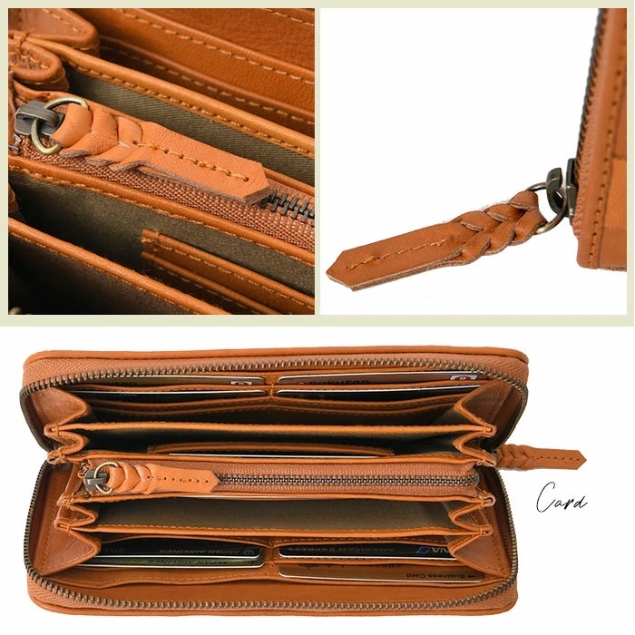 zucchero filato 長財布 メッシュ ラウンドファスナー開閉