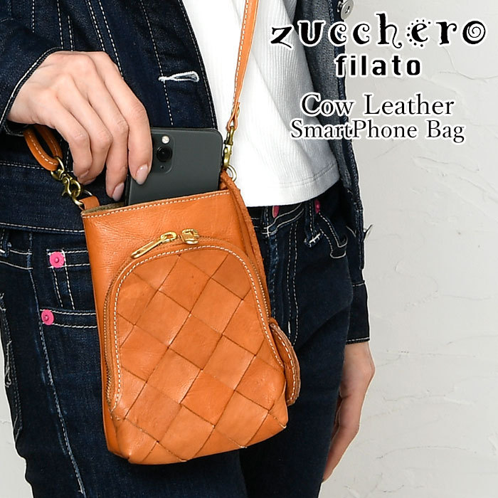 zucchero filato ショルダーバッグ メッシュ スマホ ポシェット