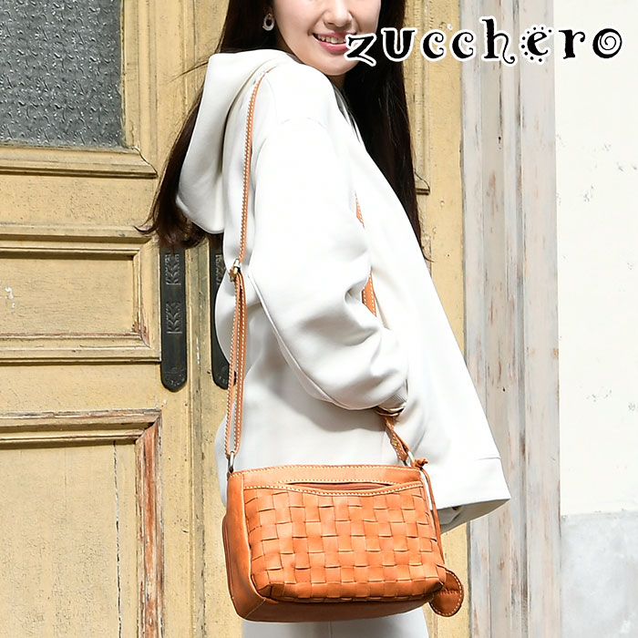 zuccherofilato ズッケロフィラート 牛革メッシュ ショルダーバッグ zucchero filato（ズッケロ フィラート） レディース メッシュ