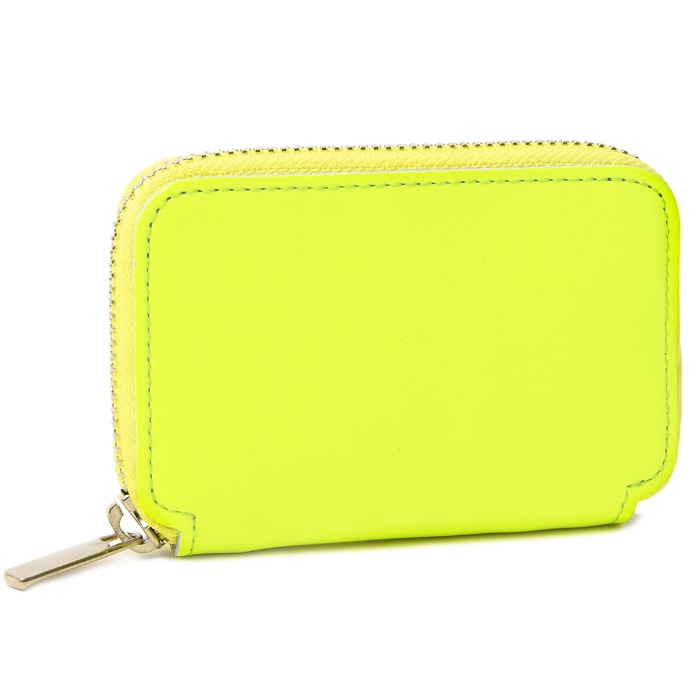 レディース メンズ 短財布 ラウンドファスナー 二つ折り ネオンカラー