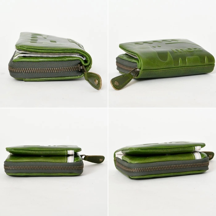 moz（モズ） レディース 短財布 二つ折り ラウンドファスナー開閉