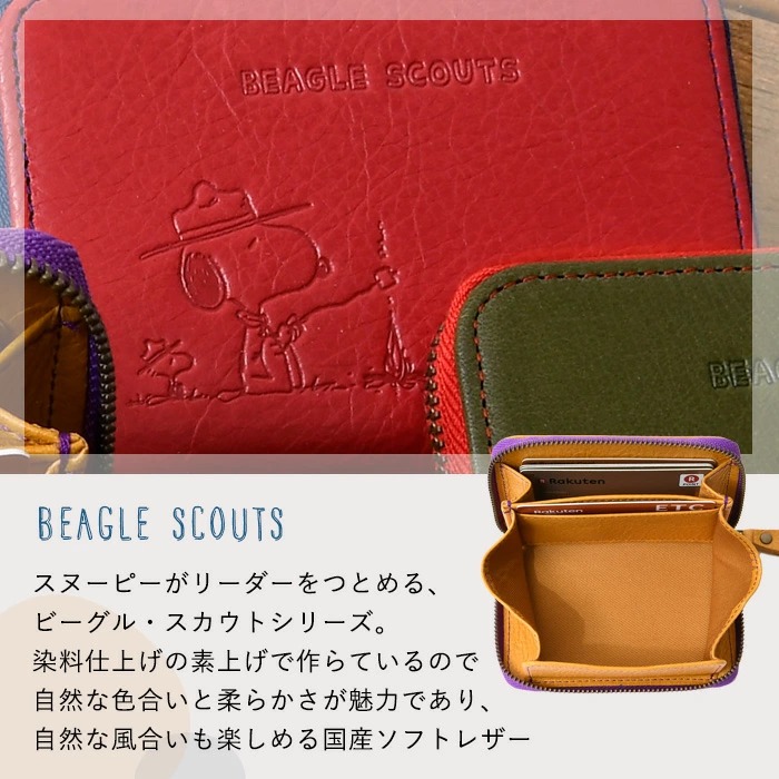 PEANUTS レディース 小銭入れ カードケース 短財布 ミニ財布 ラウンド