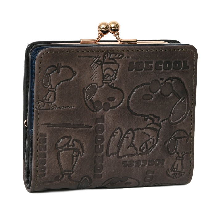 PEANUTS レディース 短財布 がま口 二つ折り スナップボタン開閉