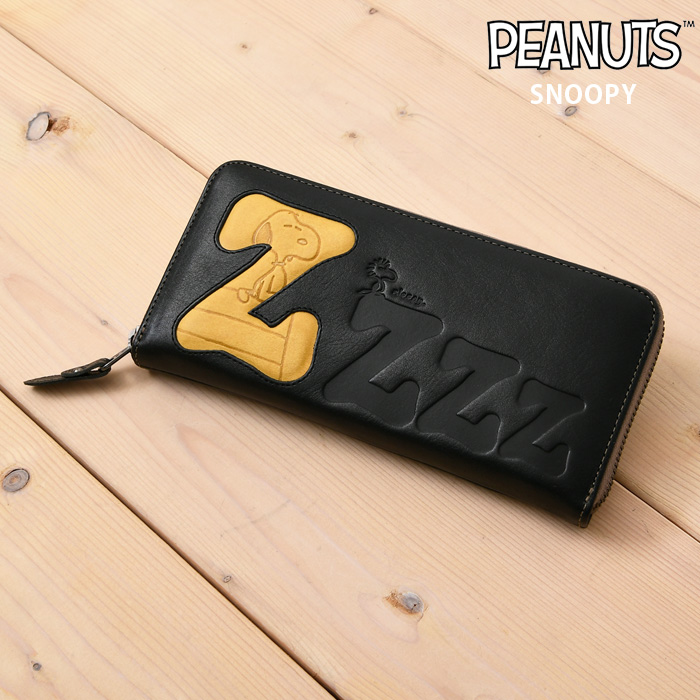 PEANUTS レディース 長財布 ラウンドファスナー開閉 ZZZ PEANUT SNOOPY