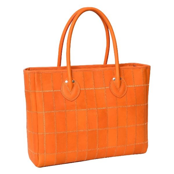美品 トライオン 横型 パネルレザー パッチワークトートバッグ