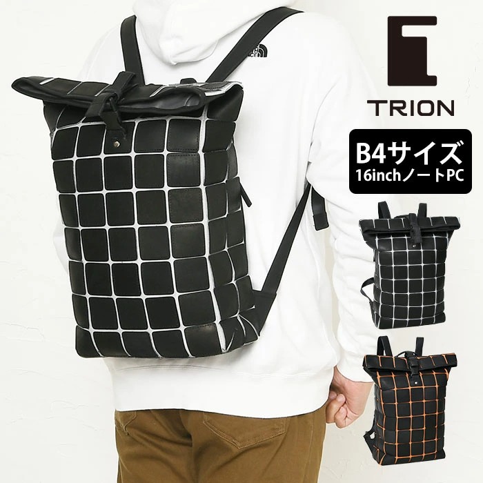 TRION（鞄、財布） メンズ デイパック リュック B4対応 パネル