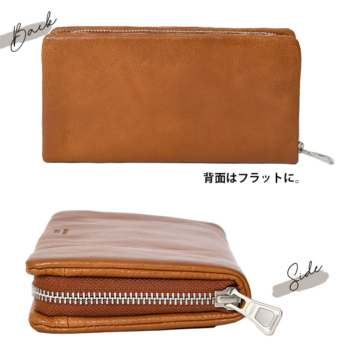 SEEKER メンズ 長財布 ラウンドファスナー 本革 ベジタブル