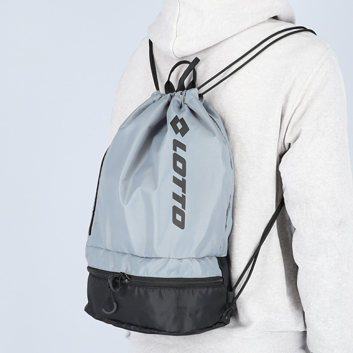 LOTTO（ロット） ナップサック A4 2層構造 軽量 巾着 通学 体操服入れ