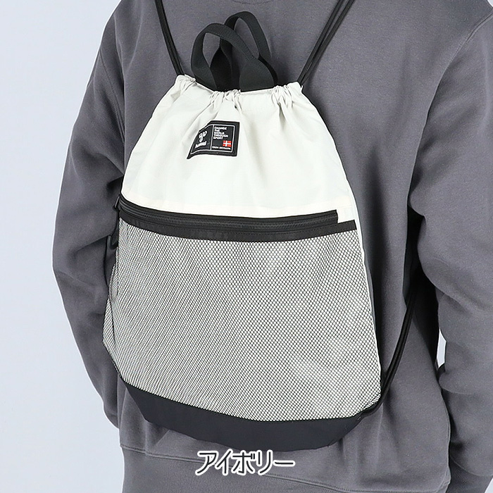 caramel 花柄ナップザック hummel（ヒュンメル） ナップサック 撥水 A4対応 メッシュポケット