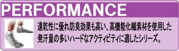 インジンジ　パフォーマンス　オリジナルウエイト　５本指ソックス