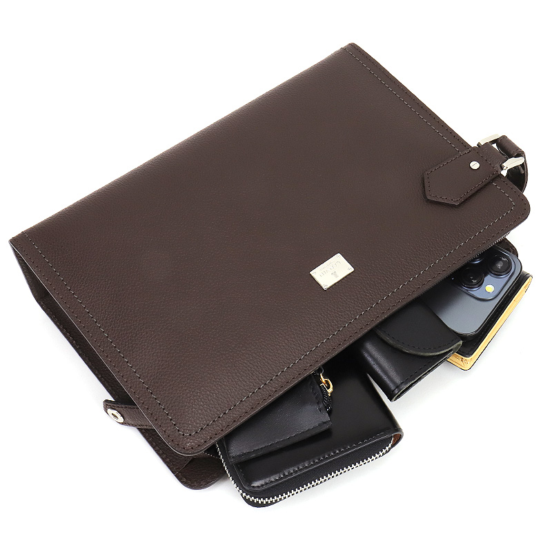 LANVIN COLLECTION ランバンコレクション マキシム クラッチバッグ セカンドバッグ 280222 A5 軽量 牛革 本革 レザー ビジネス 冠婚葬祭 メンズ 日本製の画像