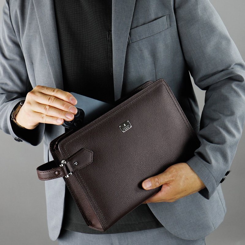 LANVIN COLLECTION ランバンコレクション マキシム クラッチバッグ セカンドバッグ 280222 A5 軽量 牛革 本革 レザー ビジネス 冠婚葬祭 メンズ 日本製の画像