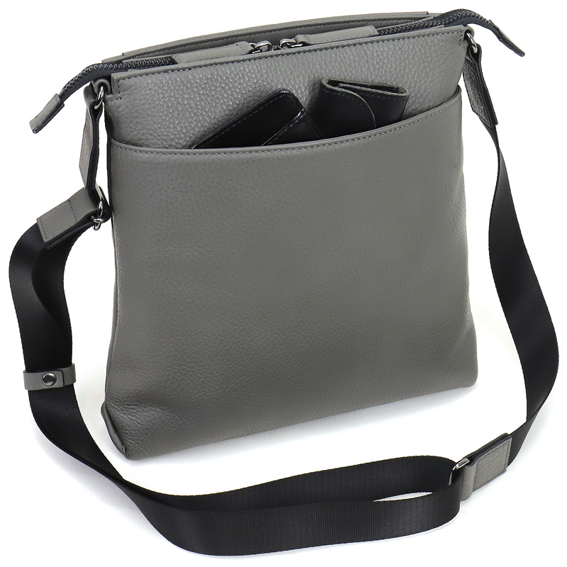LANVIN COLLECTION ランバンコレクション カンヌ ショルダーバッグ 斜め掛けバッグ 肩掛け 285111 B5 A5 軽量 牛革 本革 撥水 軽量 レザー メンズ 正規品の画像