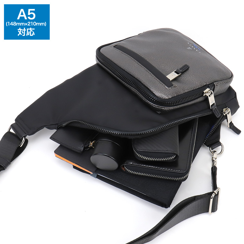 新品未使用　LANVIN en Bleu ボディバッグ 黒 LANVIN en Bleu ランバンオンブルー Rate レイト ボディバッグ ワン