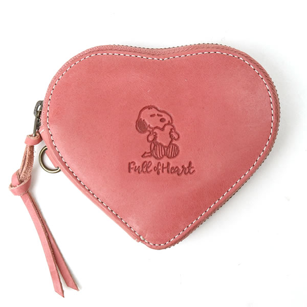 スヌーピー PEANUTS ハート型コインケース 本革 SNOOPY PEANUTS スヌーピー Full of Heart コインケース 小銭