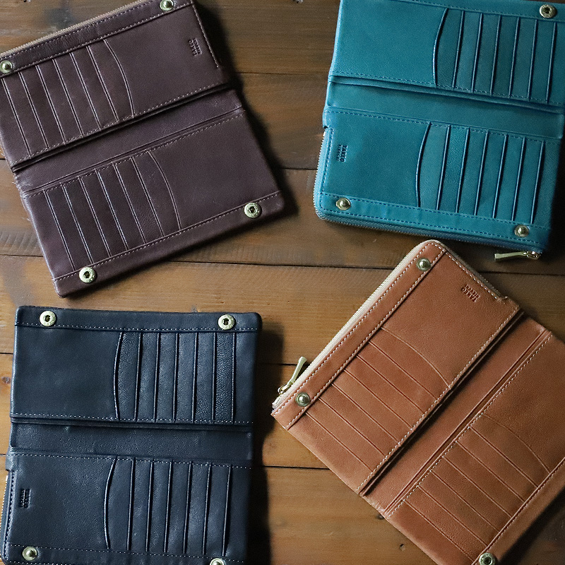 新品タグ付SELECT EYE × KEIJI羊革サイズ１S位定価￥63000 TAKEO KIKUCHI（タケオキクチ） 長財布 フィール小物 小銭入れあり