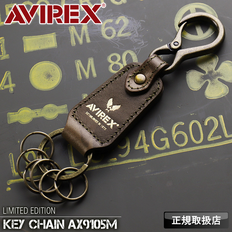 AVIREX（アヴィレックス） BEUDE ベード キーホルダー 6連 キーリング