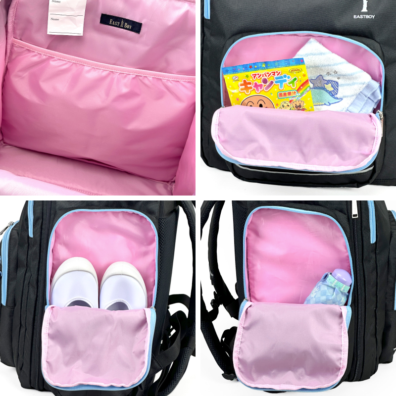 イーストボーイ サブリュック EASTBOY 大型リュック 40L 45L 拡張 大容量 撥水 キッズ ジュニア 女の子 女子 小学生 中学生 EBA106 旅行 林間学校 2泊 3泊の画像