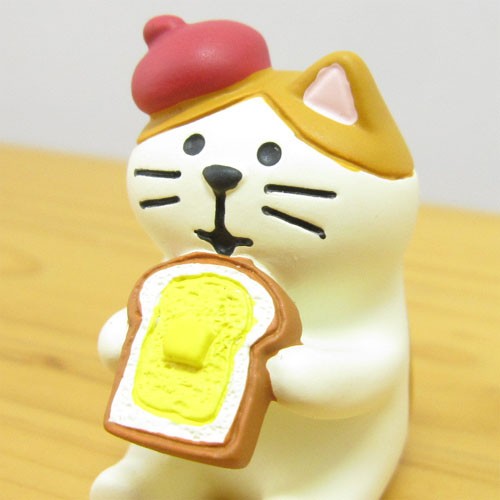 デコレ　コンコンブル　やまねこベーカリーシリーズ　トースト猫 DECOLE concombre デコレ 雑貨 オブジェ 置物 飾り インテリア 猫 ネコ