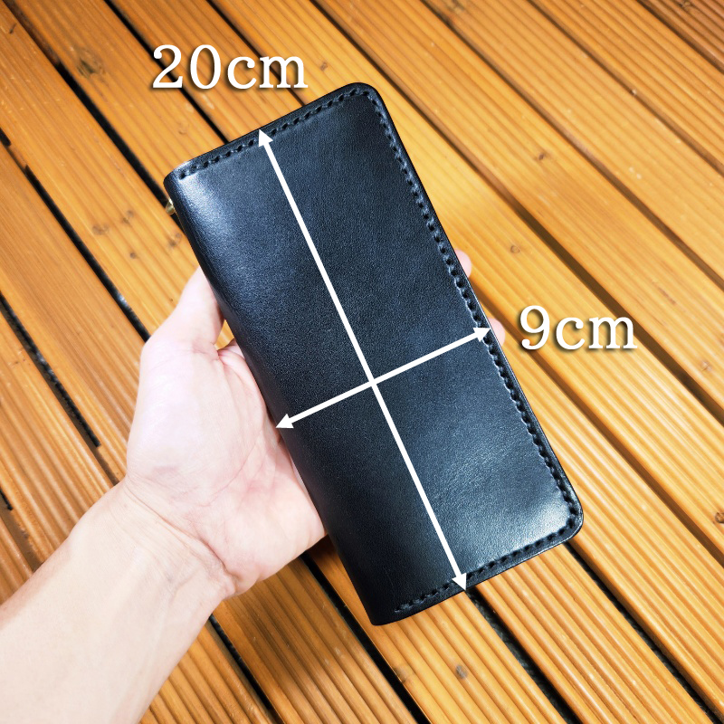 トラッカーウォレット/長財布/革財布/ライダース/レザーブラックレザー