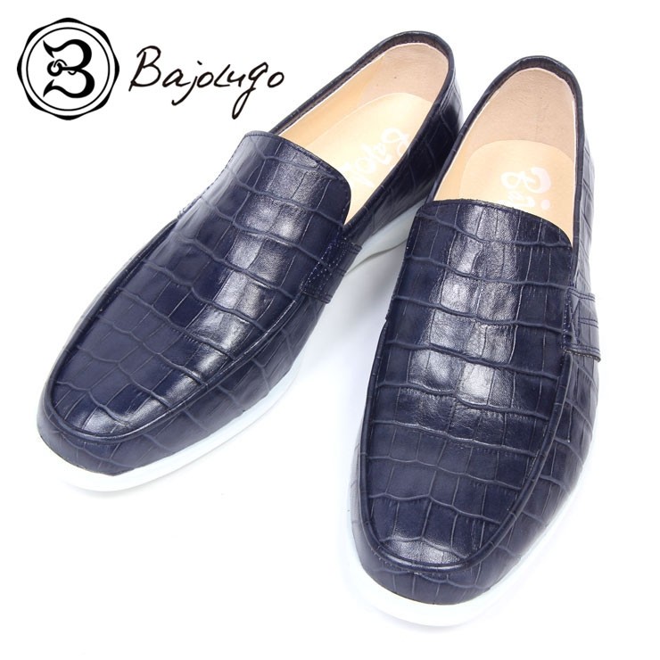 レザーローファー クロコ ネイビー No 2 3 03 19 A60s Bajolugo 通販 Yahoo ショッピング