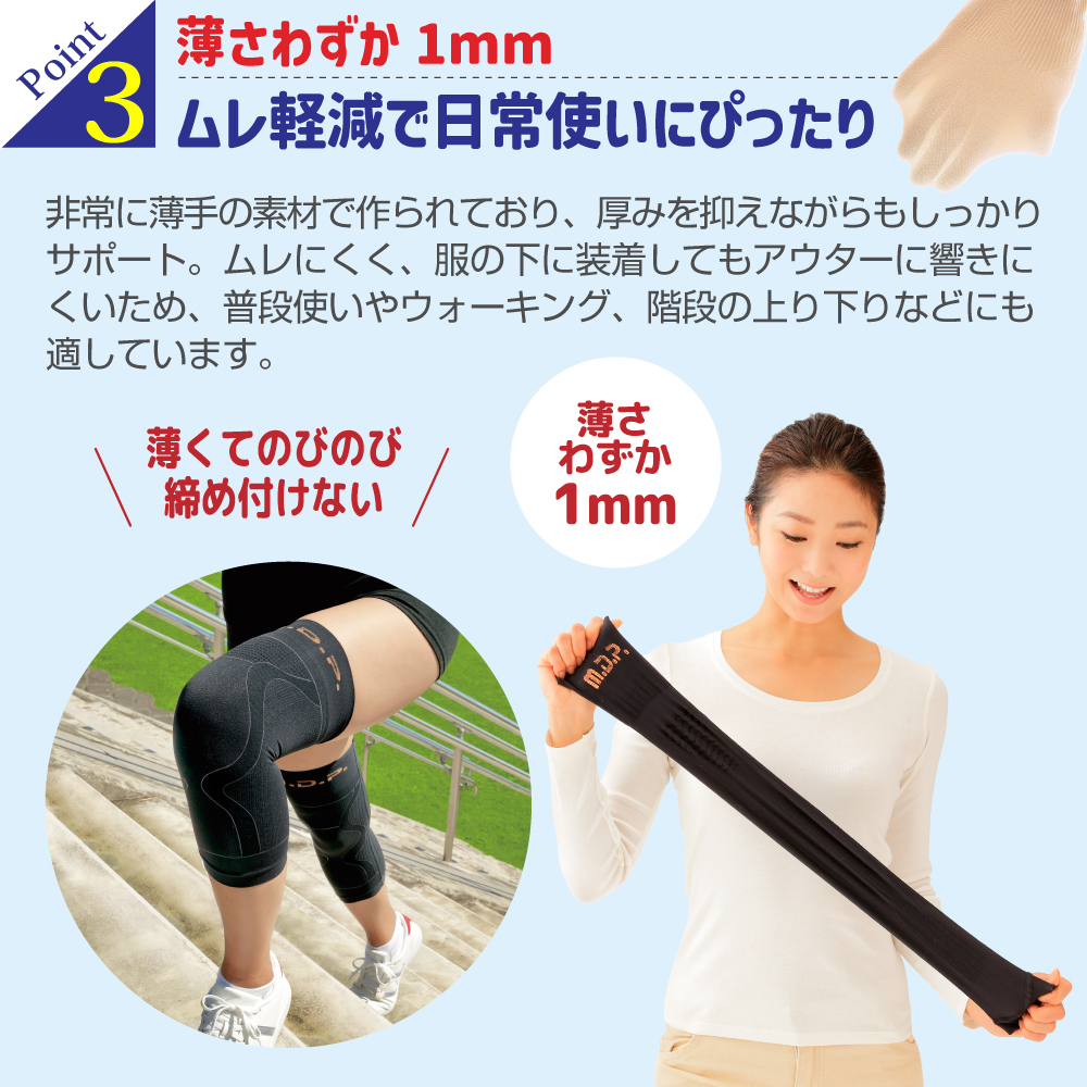 勝野式 ひざ軽さん メイダイ 左右セット 2枚組 膝サポーター 薄型 薄手