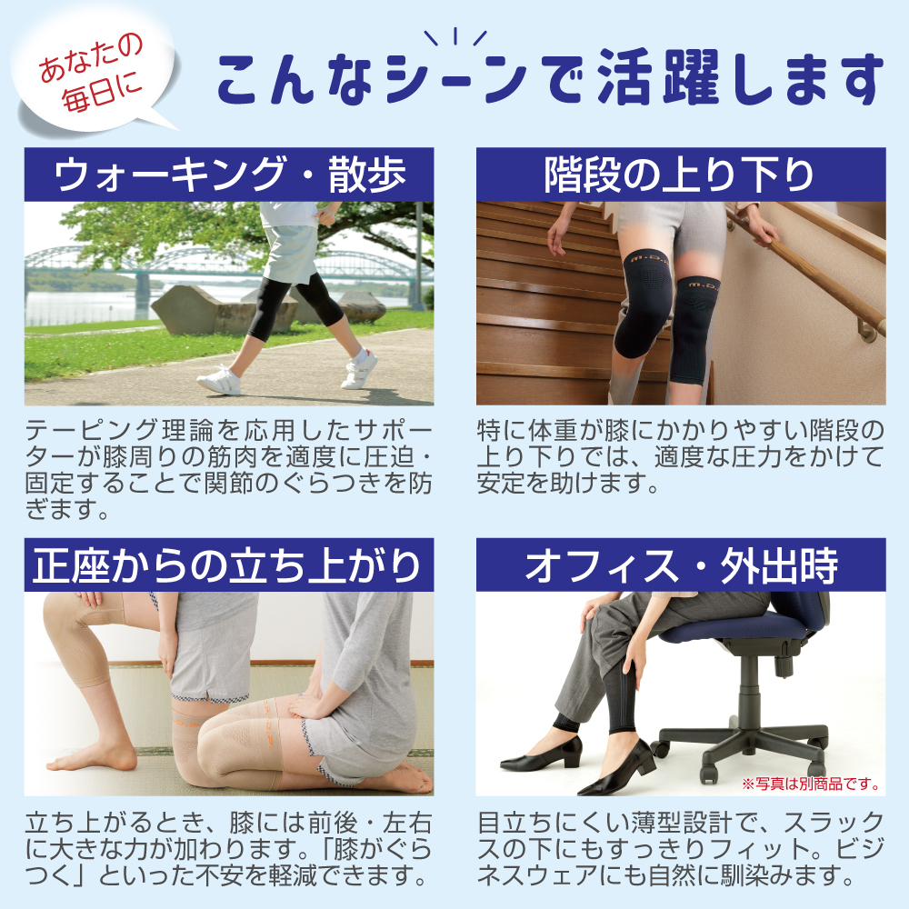 勝野式 ひざ軽さん メイダイ 左右セット 2枚組 膝サポーター 薄型 薄手