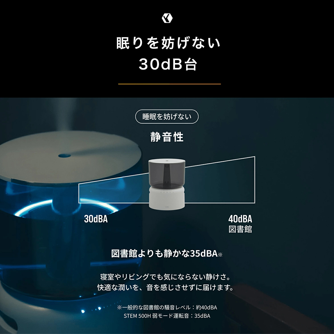 cado（カドー） 加湿器 STEM 500H 超音波式 メーカー保証1年 : バカ