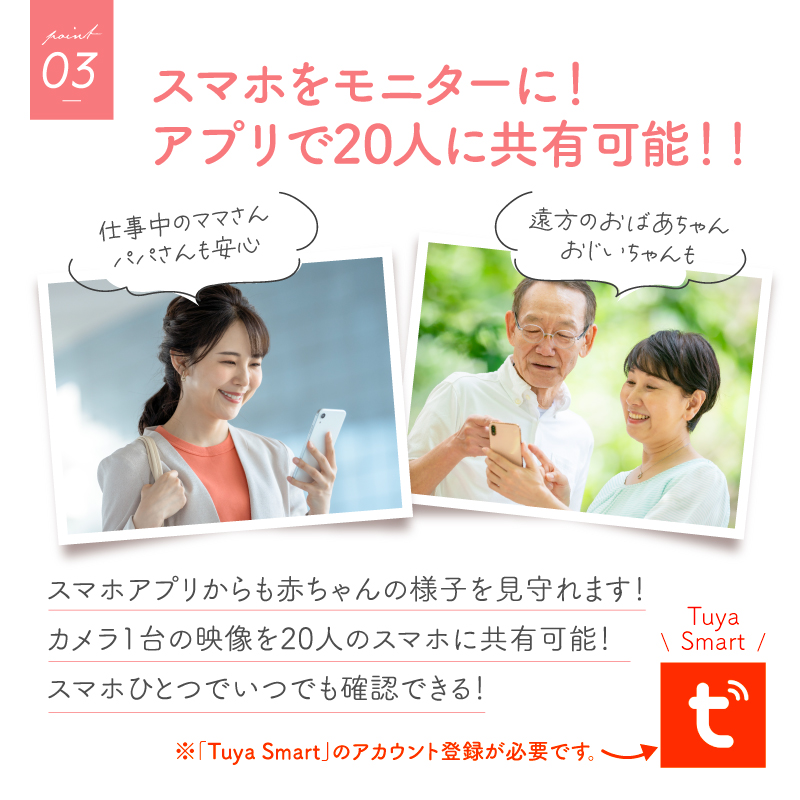 ベビーモニター ワイヤレス モニター付き 高画質 大画面 録画対応 ネット不要 wifi不要 ベビーカメラ 防犯カメラ スマホ不要 無線 録画 温度 音声 会話の画像