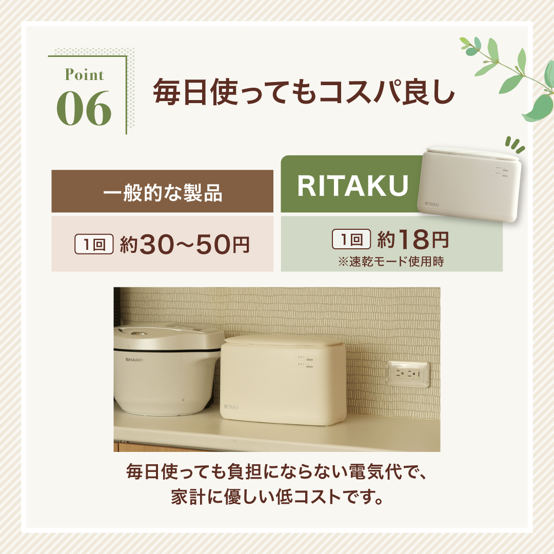RITAKU コンパクト生ゴミ乾燥機 生ごみ乾燥機 NF-010 生ゴミ処理機