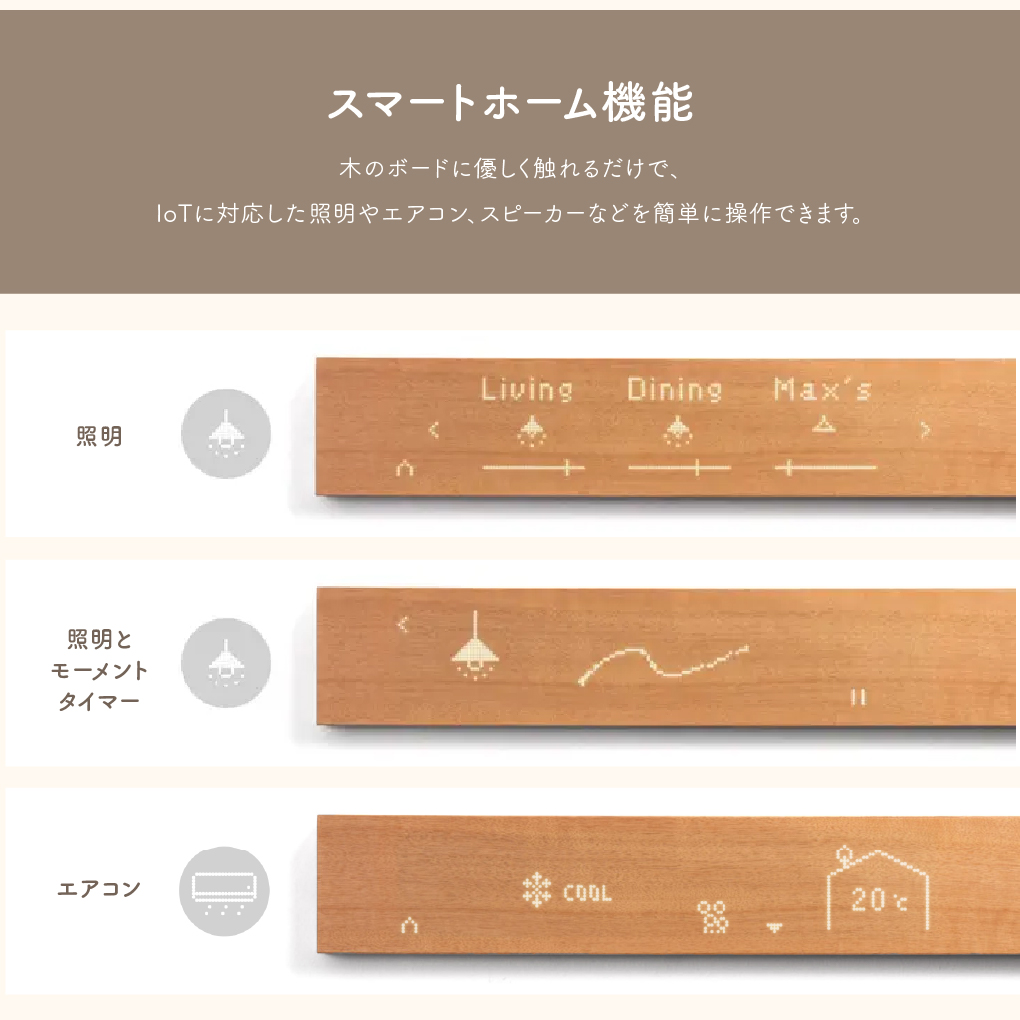 muiボード 天然木スマートホームコントローラー［メーカー1年保証付