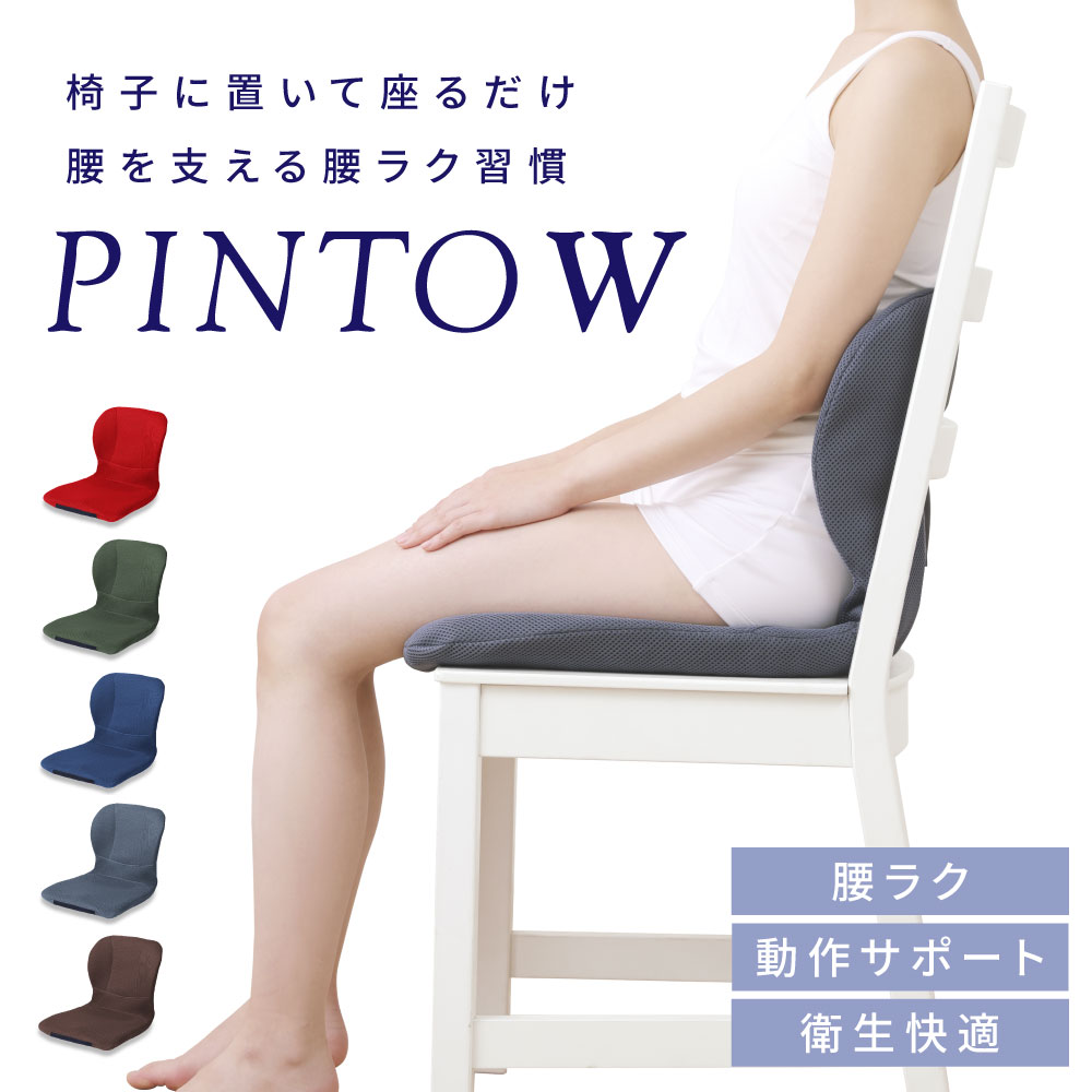 最新モデル pinto W ピント 日本製 骨盤 姿勢矯正 クッション 丸洗い可能 腰痛対策 姿勢 背もたれ | 