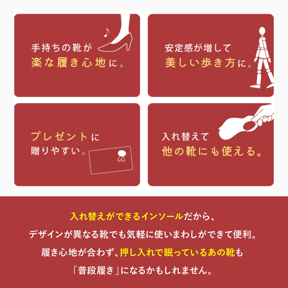 リゲッタ ルーペインソール プラス インソール 中敷き 疲れない 偏平足 | Re:getA | 03