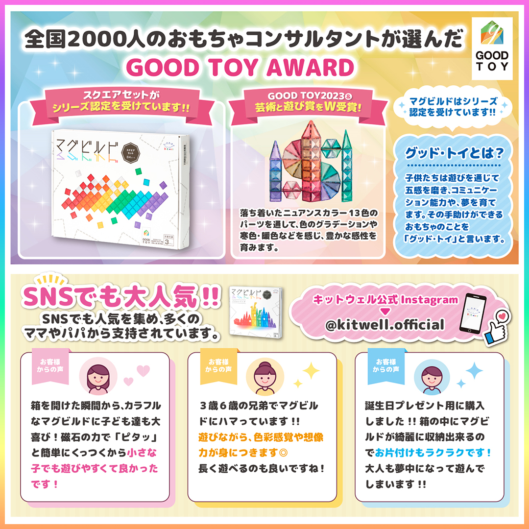 マグビルド マグビルド【スクエアセット 84ピース】キットウェル