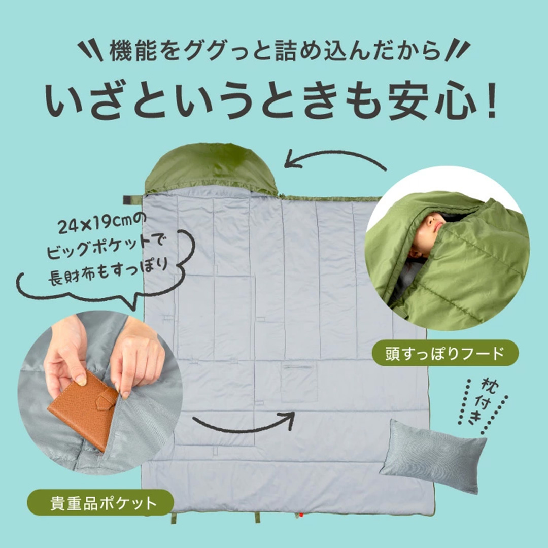SONAENO クッション型多機能寝袋 寝袋 ソナエノ クッション型寝袋 防災寝袋 避難用シート |  | 03