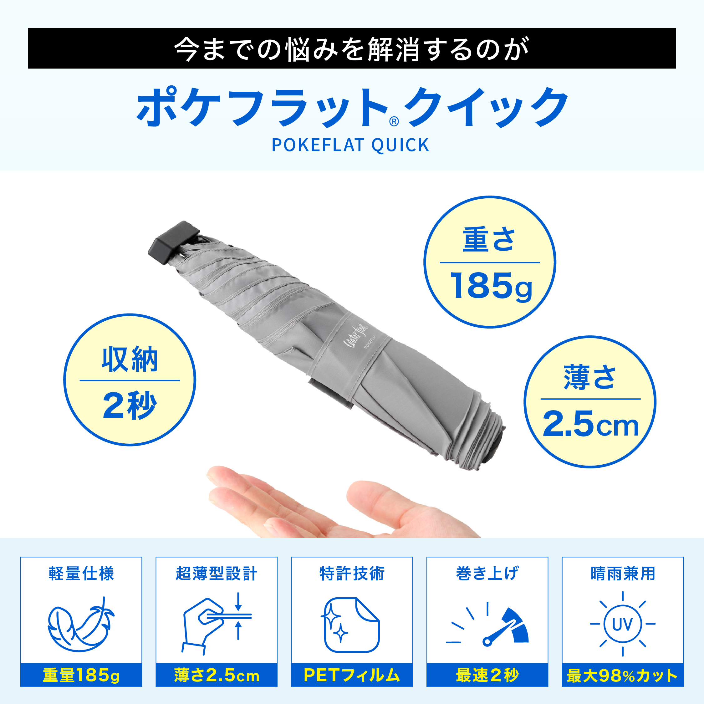 Waterfront（ウォーターフロント） ポケフラット クイック 折りたたみ