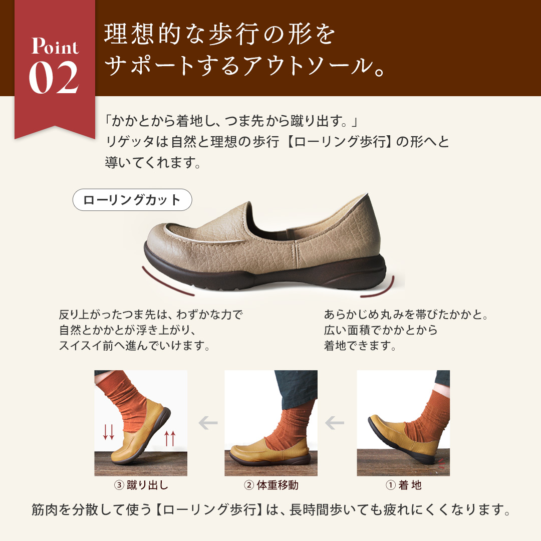 Re:getA（リゲッタ） R302 日本製 靴 レディース ローファー シューズ
