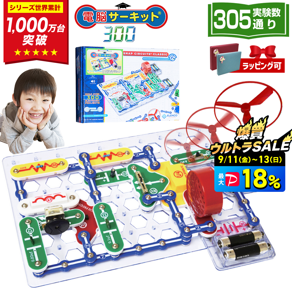 サイエンス玩具研究所 電脳サーキット300 電子工作 実験キット 305通り