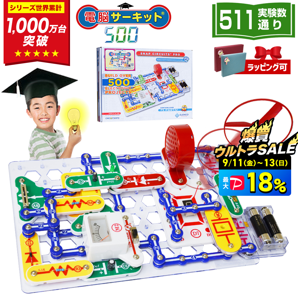 サイエンス玩具研究所 電脳サーキット500 電子工作 実験キット 511通り