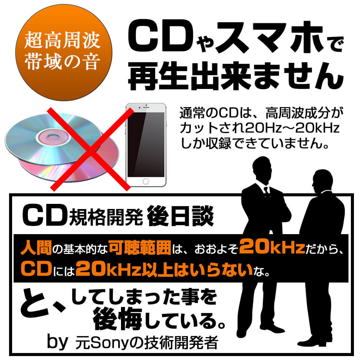 CDやスマホでは再生できない