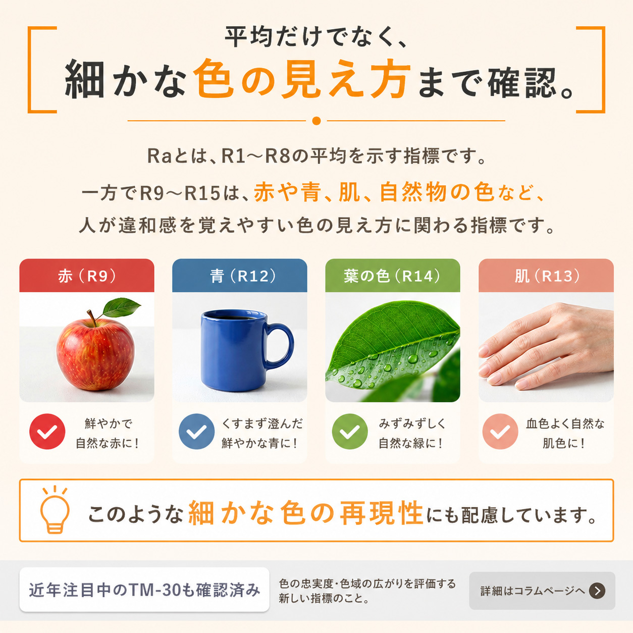 色の再現性