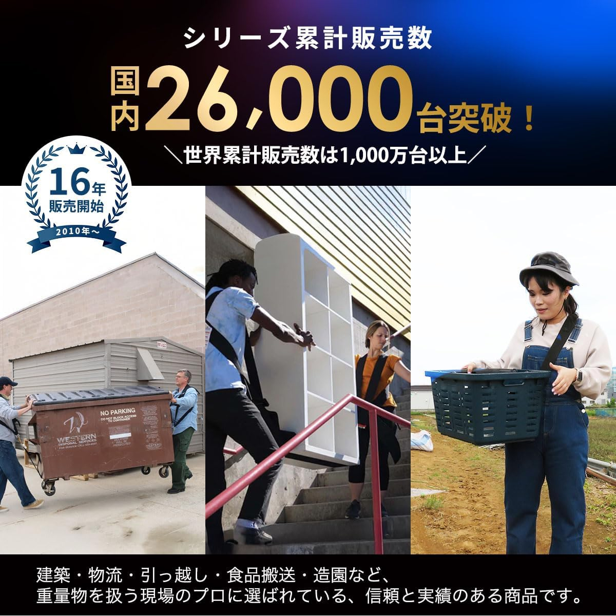 シリーズ累計販売数26,000台