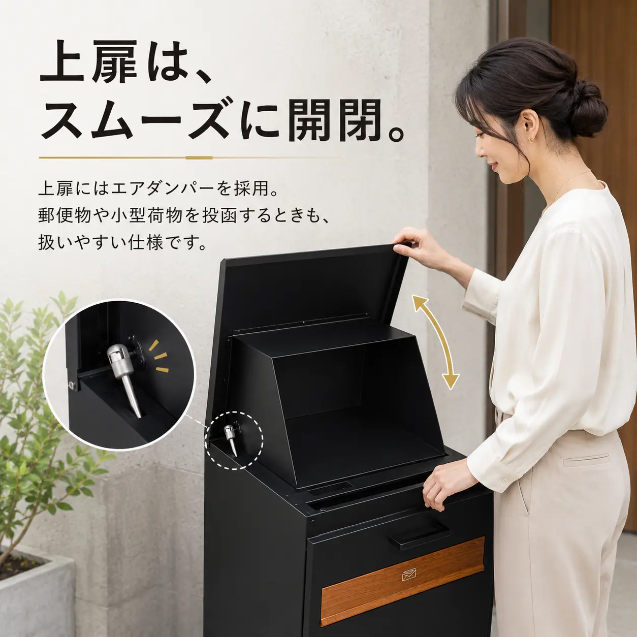 ルスネコボックス 宅配ボックス 戸建 大型 防水 防犯 ポスト一体型