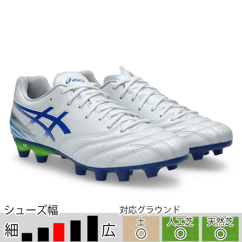 アシックス DSライト PRO ホワイト ブルー サッカースパイク 土 人工芝