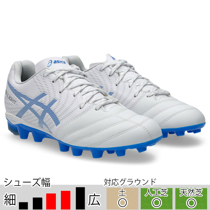 ASICS サッカーシューズ ホワイト/ブルー ASICS アシックス DS LIGHT ワイド(ホワイト×ブルー) 1103A023 102